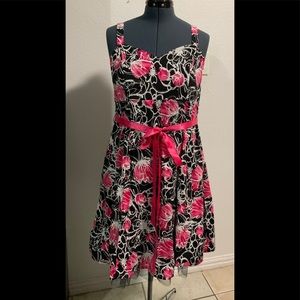 Pink & BlackSun Dress